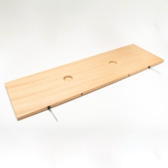 19 mm hylde med boring for spot og skjult ophæng.