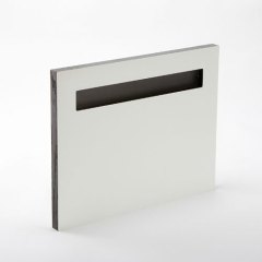 In-line 35, hvid laminat, eg sort lak