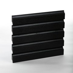 S-line, eg kvartskåret finér, sort lak